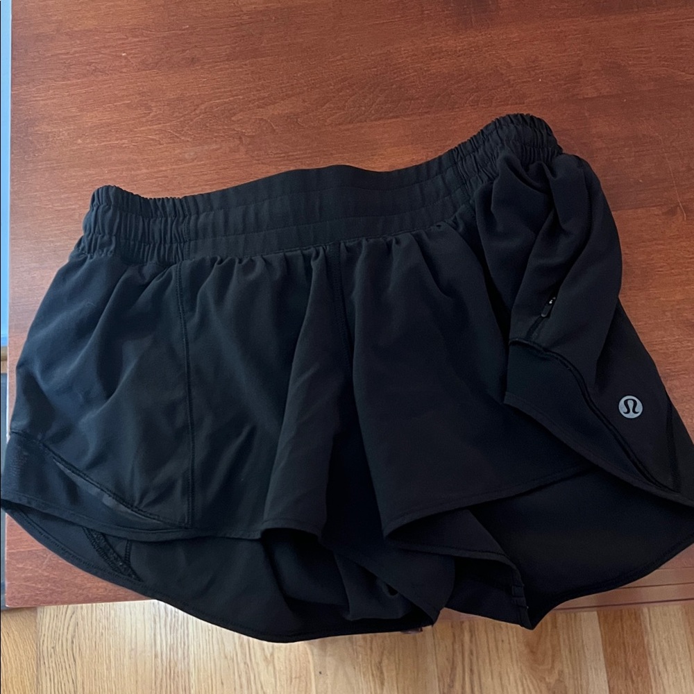 Three lululemon Women's Athletic Black (2) and White (1) Shorts Size 6